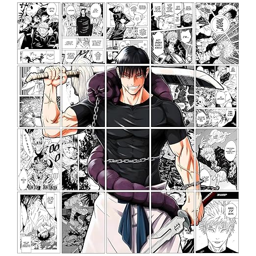 Toji fushigoro Posters | Jujutsu kaisen Anime wall Decor | paper9store Pack of 20 - Premium 300 GSM | A4 Size (8.4x12 Inch) Wall Décor for Bedroom, Living Room, Office | Perfect for Anime Lovers.