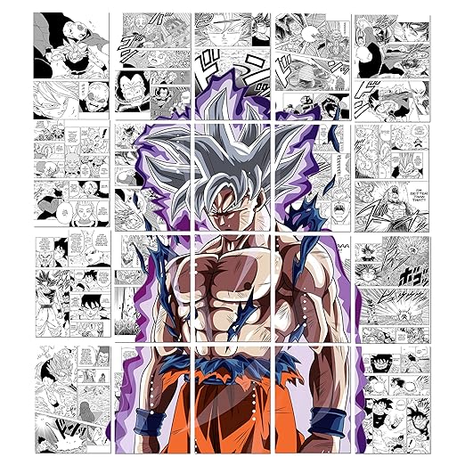 Goku Ultra Instinct Dragon Ball Super Manga Anime Posters Set of 20 – A4 Premium 300 GSM Thick Paper Anime Wall Art